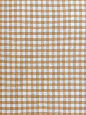 Gingham Checks Dress with Gathered Sleeve