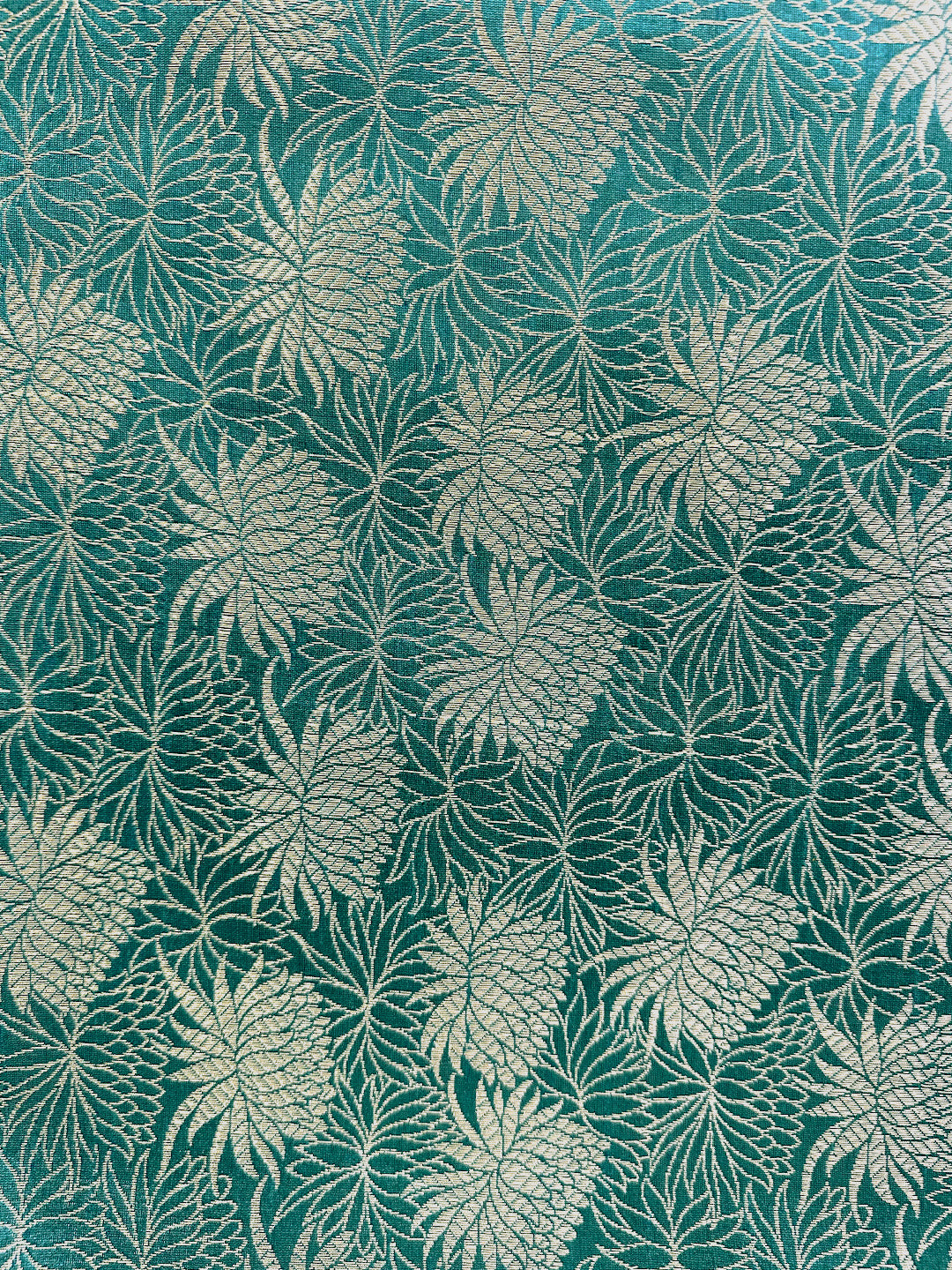 Straight Banarasi zari pants-teal blue