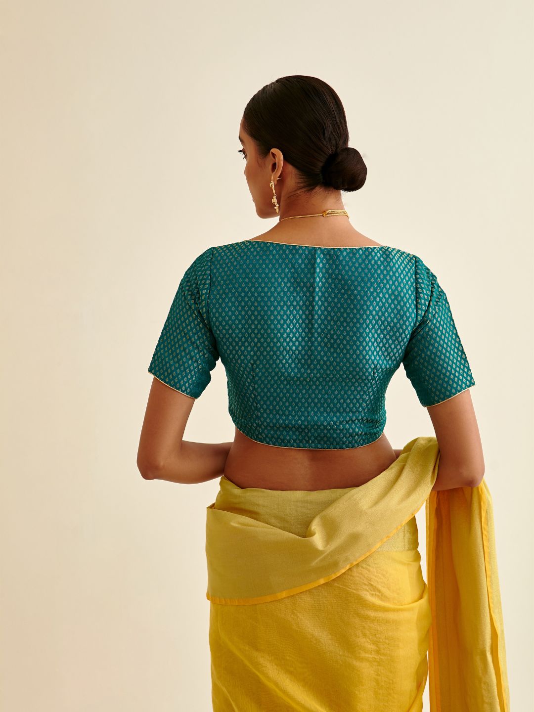 Butti design Banarasi blouse-teal sapphire