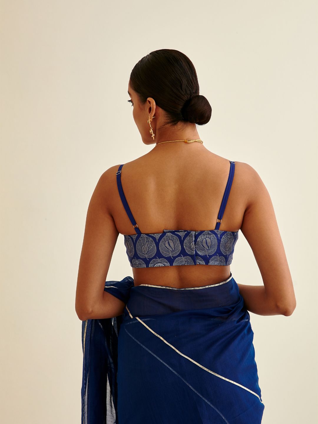 Banarasi paan Zari Blouse-Imperial Blue