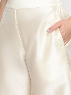 Cloud Cream Banarasi Pleated Pant