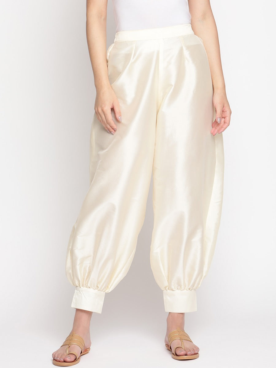 Cloud Cream Banarasi Pathani Salwar