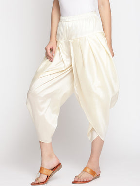 Cloud Cream Banarasi Tulip Dhoti