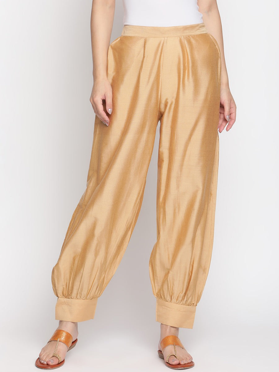 Golden Haze Banarasi Pathani Salwar