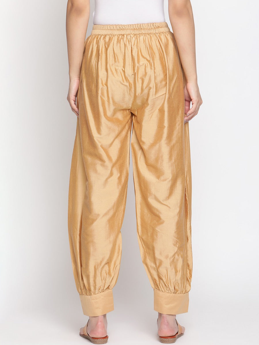 Golden Haze Banarasi Pathani Salwar