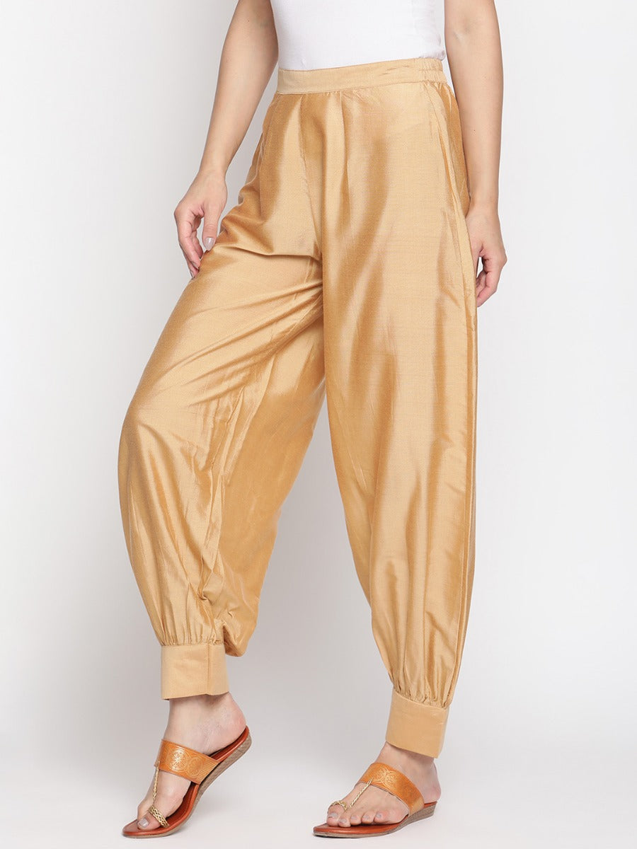 Golden Haze Banarasi Pathani Salwar