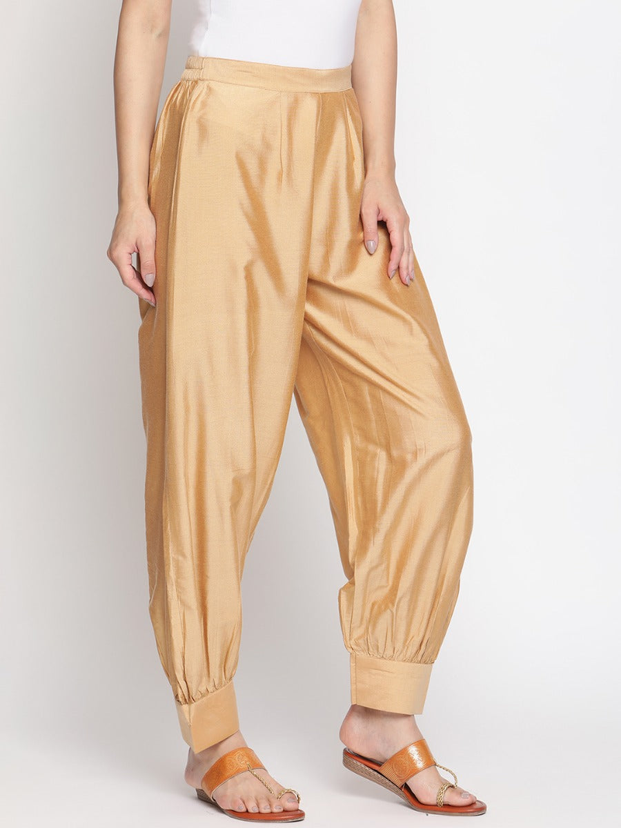 Golden Haze Banarasi Pathani Salwar