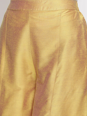 Golden Haze Banarasi Flared Palazzo