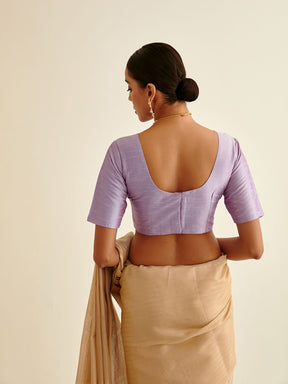 Banarasi blouse with gota patti design-Light orchid