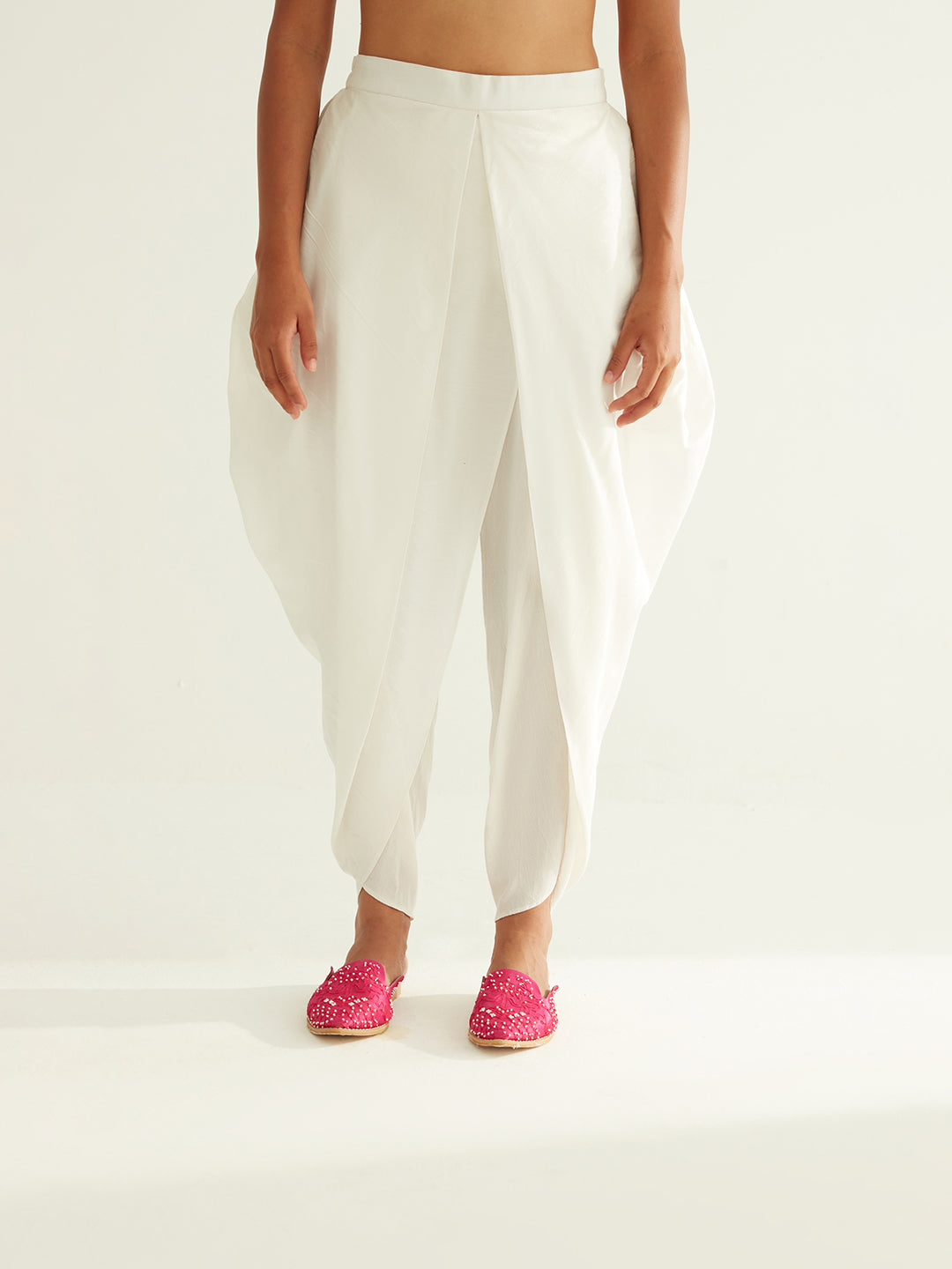 Tulip dhoti pants with elasticated waist