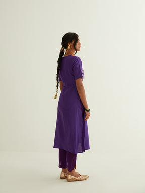 Straight banarasi kurta with Gota Patti details on front