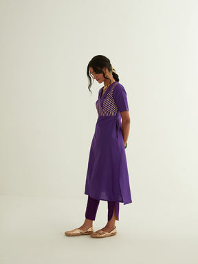 Straight banarasi kurta with Gota Patti details on front
