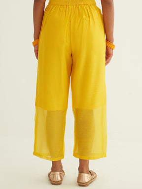 Semi-sheer straight pants