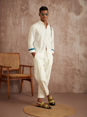 The Stitchline Shirt - Frost White