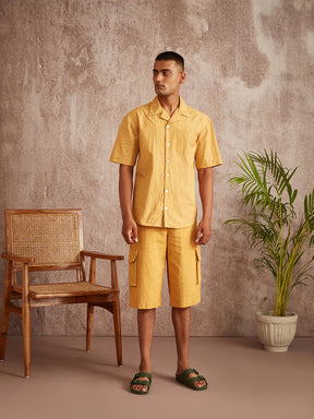 Lapel collar shirt-Tortilla Brown