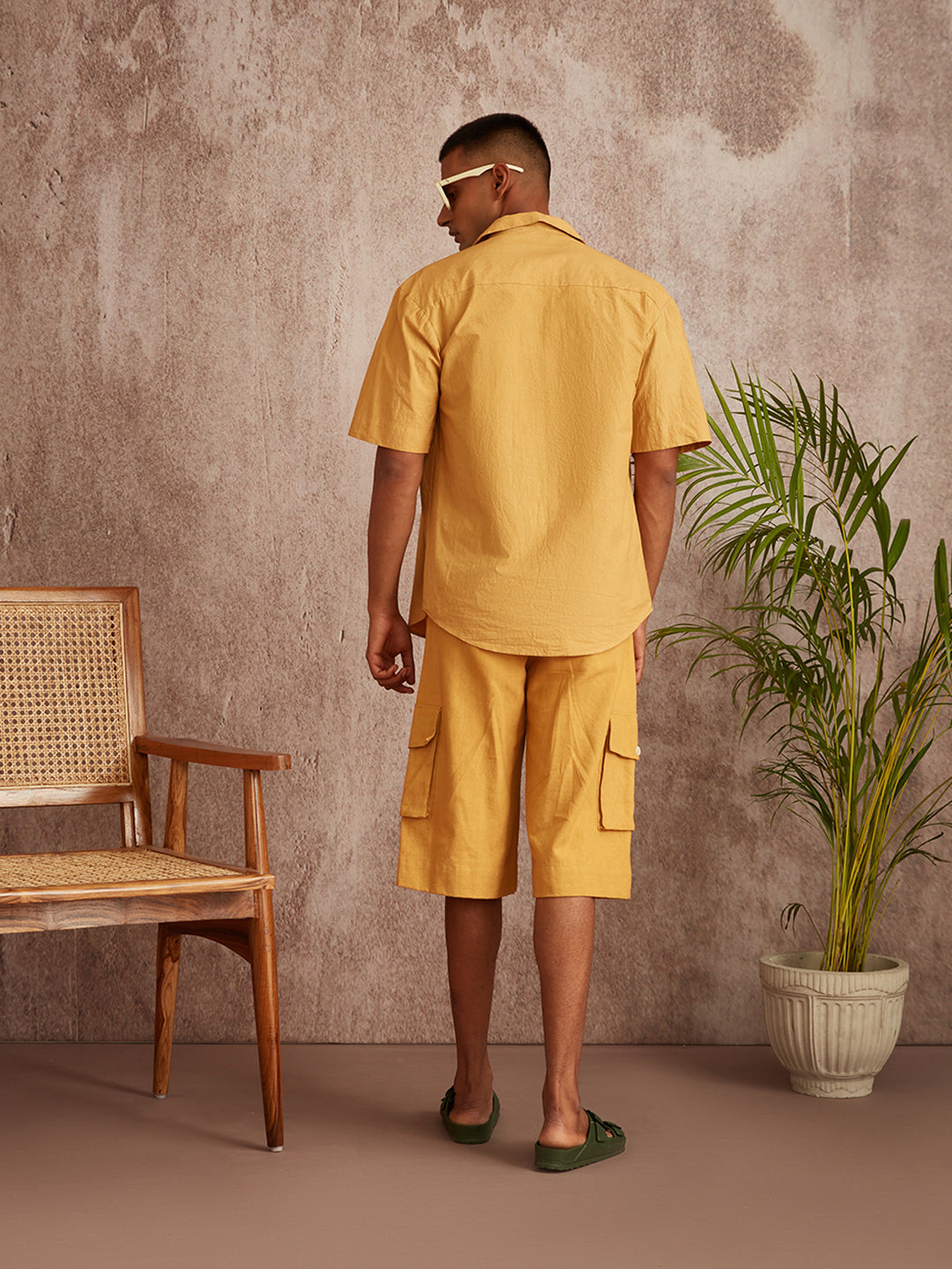 Lapel collar shirt-Tortilla Brown