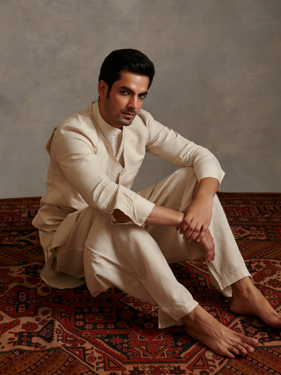 Waistcoat with on sale white kurta