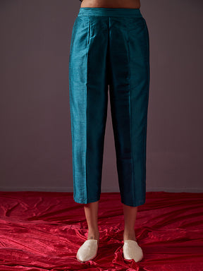 Straight pants- teal blue