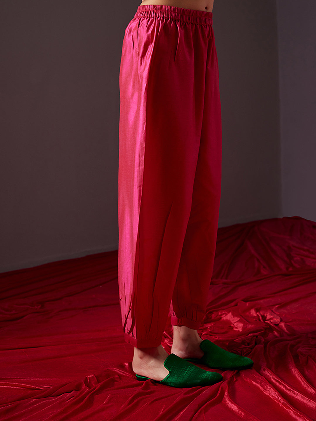 Pathani pants-Fuschia pink