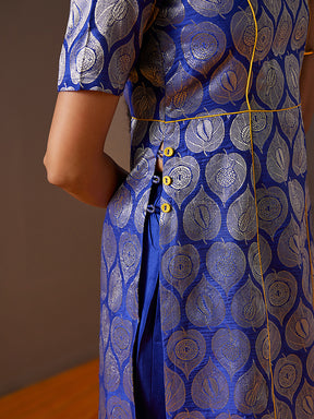 Banarasi zari kurta with contrasting Sharara.