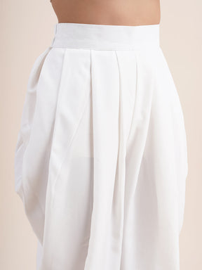 White Butterfly sleeved kurta paired with dhoti pants