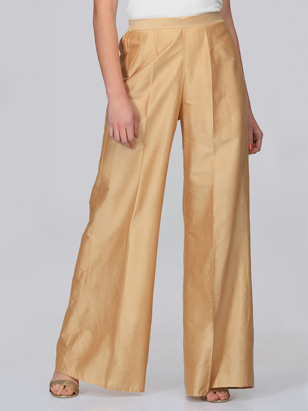 Banarasi Golden Pallazo Pants