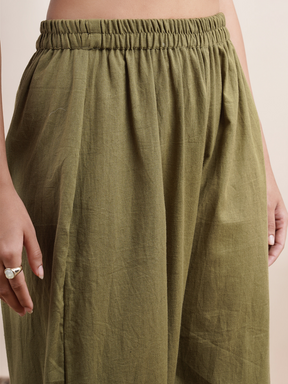 Olive Green Pathani Pants