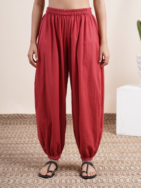 Maroon Pathani Pants