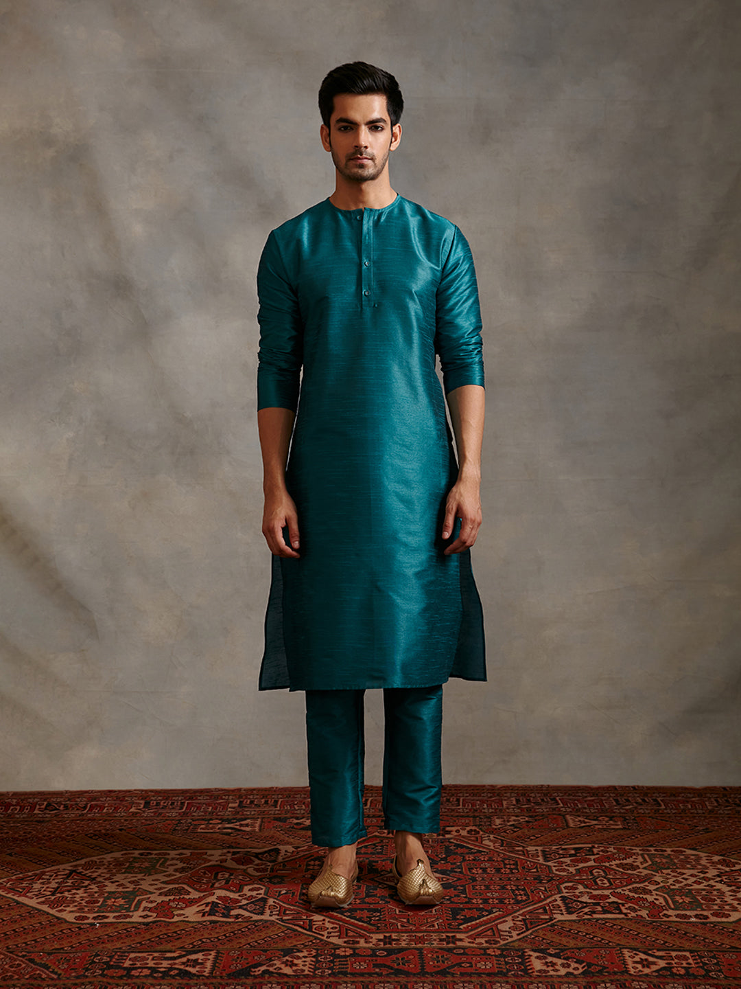 Banarasi straight kurta - Blue