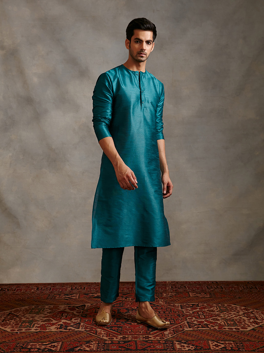 Banarasi straight kurta - Blue