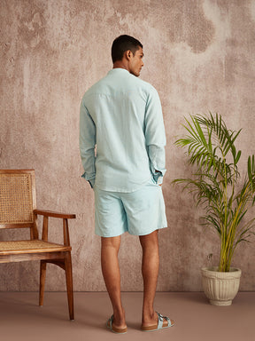 Relaxed overshirt-Blue