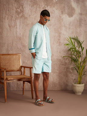 Relaxed overshirt-Blue