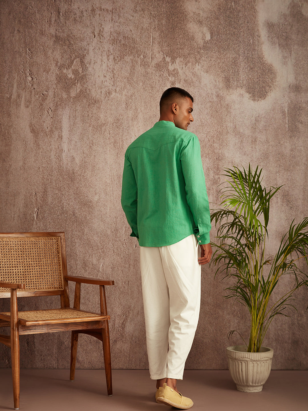 Relaxed fit shirt-Green