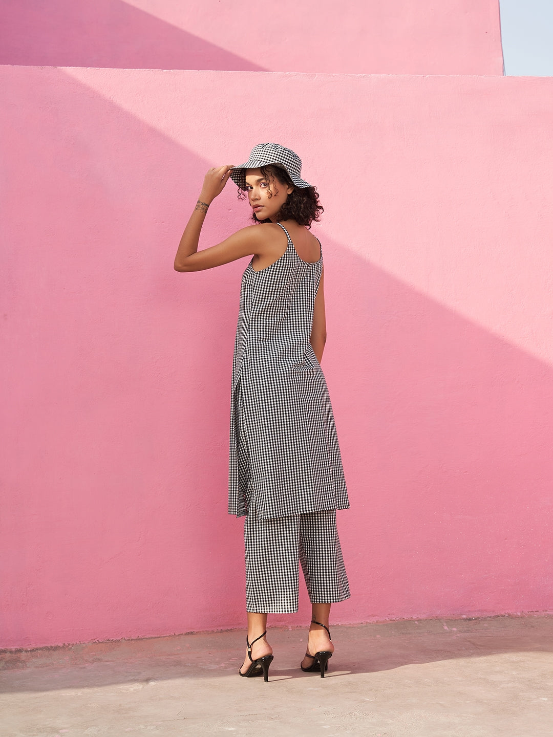 Strappy Gingham Checks Kurta