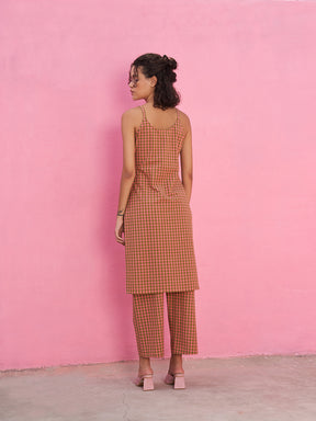 Strappy Gingham Checks Kurta