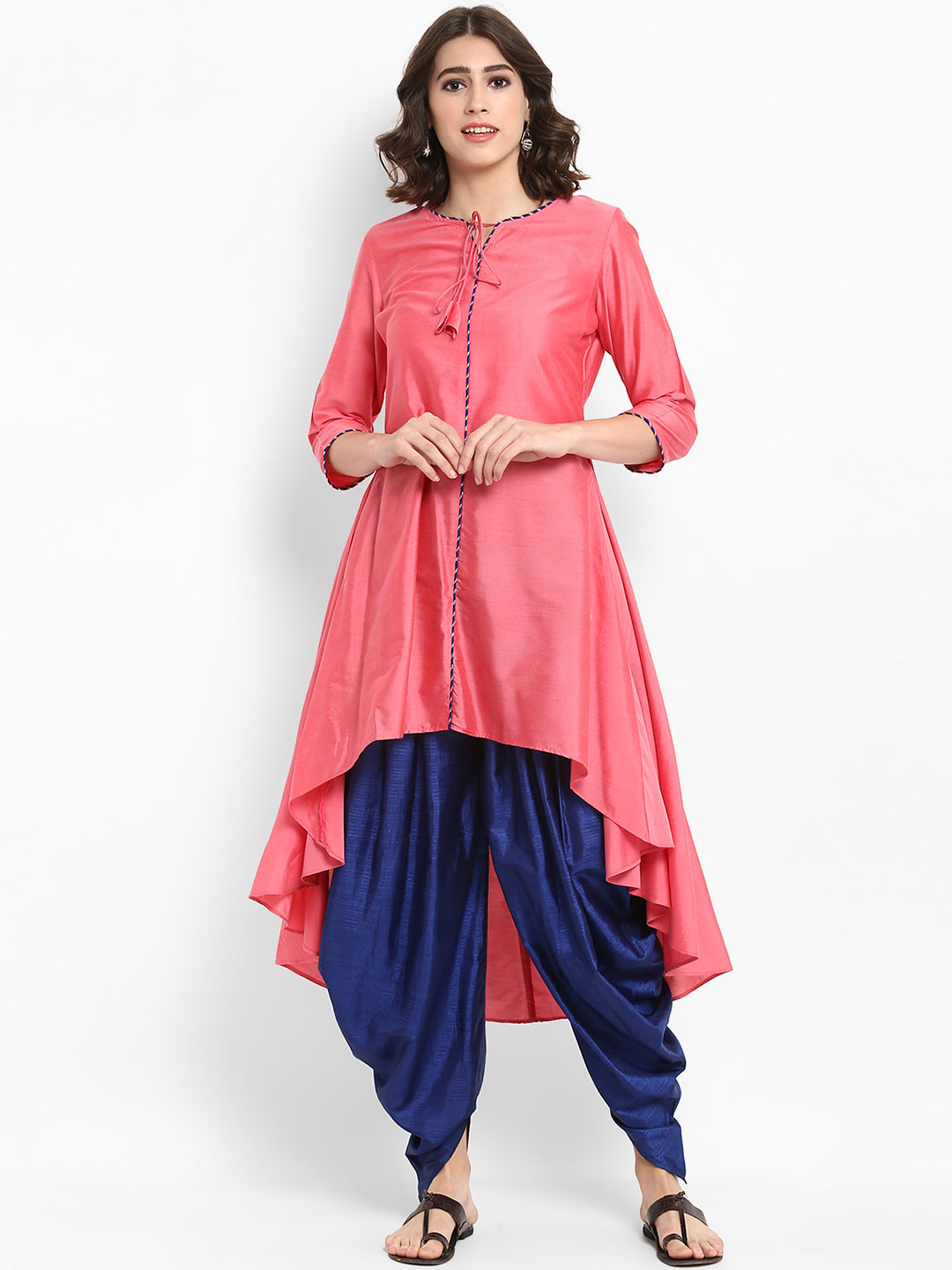 Abhishti Polysilk A Line Long and Short Kurta