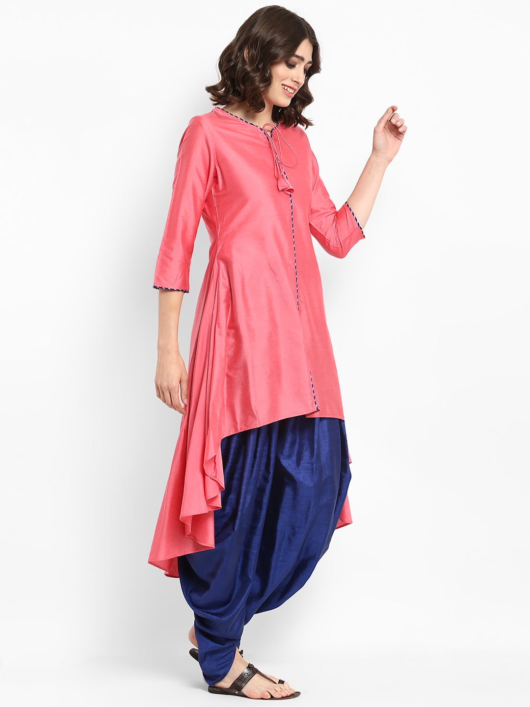 Abhishti Polysilk A Line Long and Short Kurta