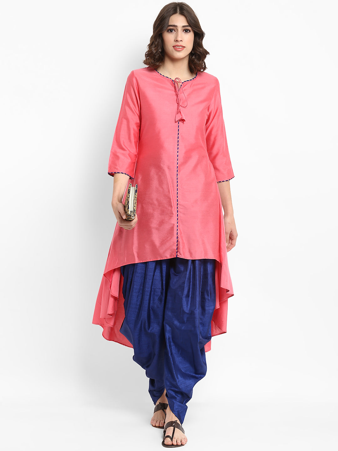 Abhishti Polysilk A Line Long and Short Kurta