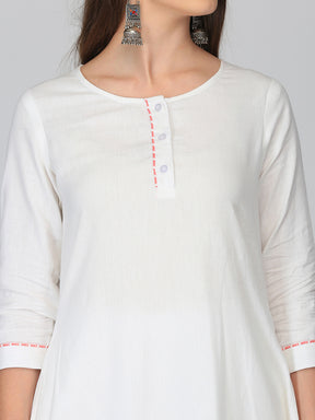 Abhsihti Cotton Linen kurta with pockets