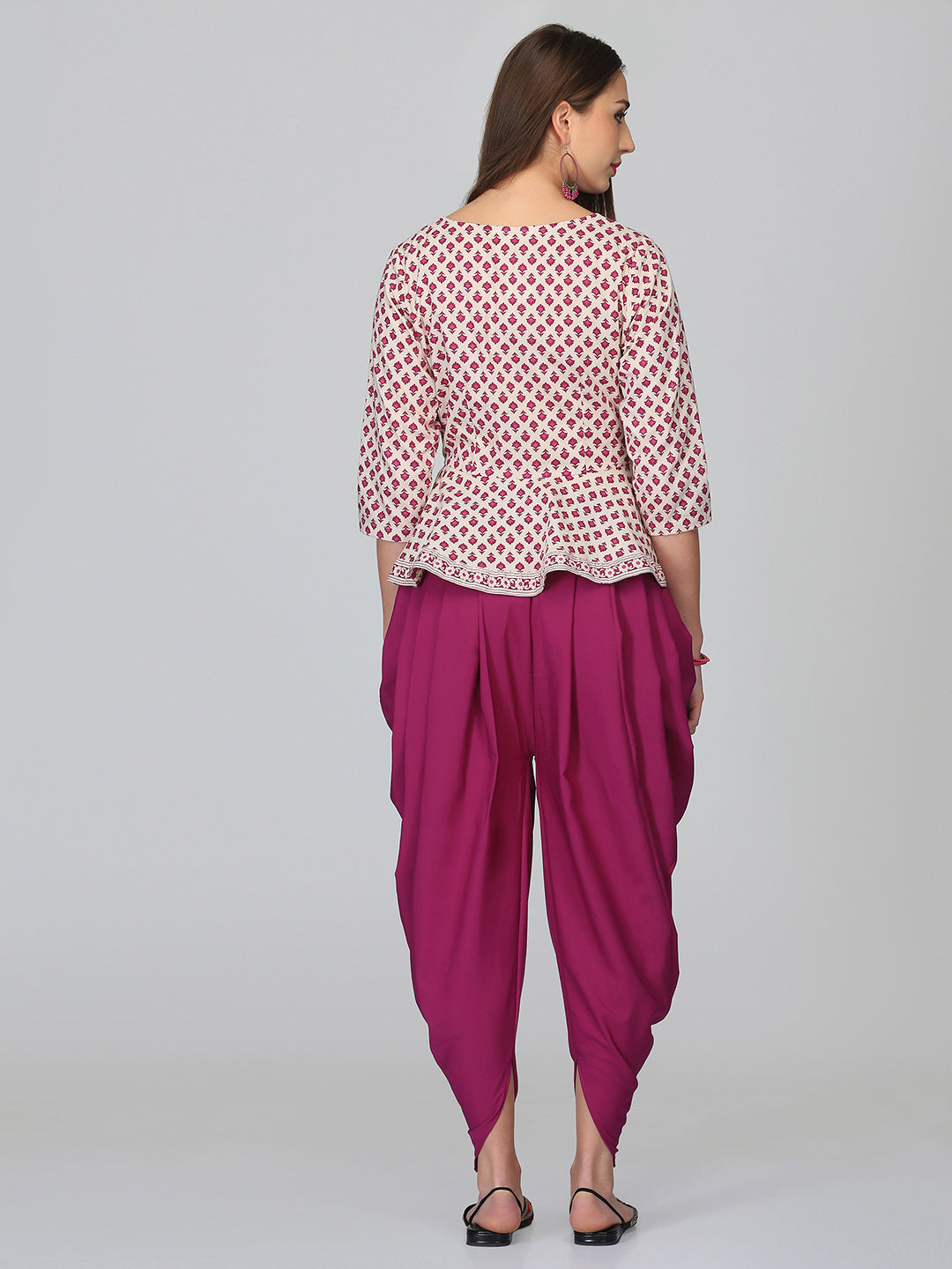 Abhishti Sanganeri Booti Peplum Top