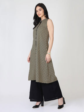 Abhishti Mandarin collar Front placket Kurta