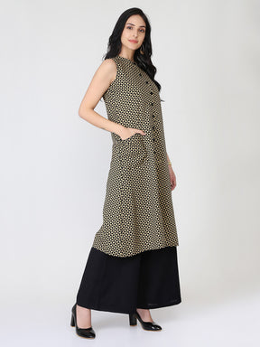 Abhishti Mandarin collar Front placket Kurta