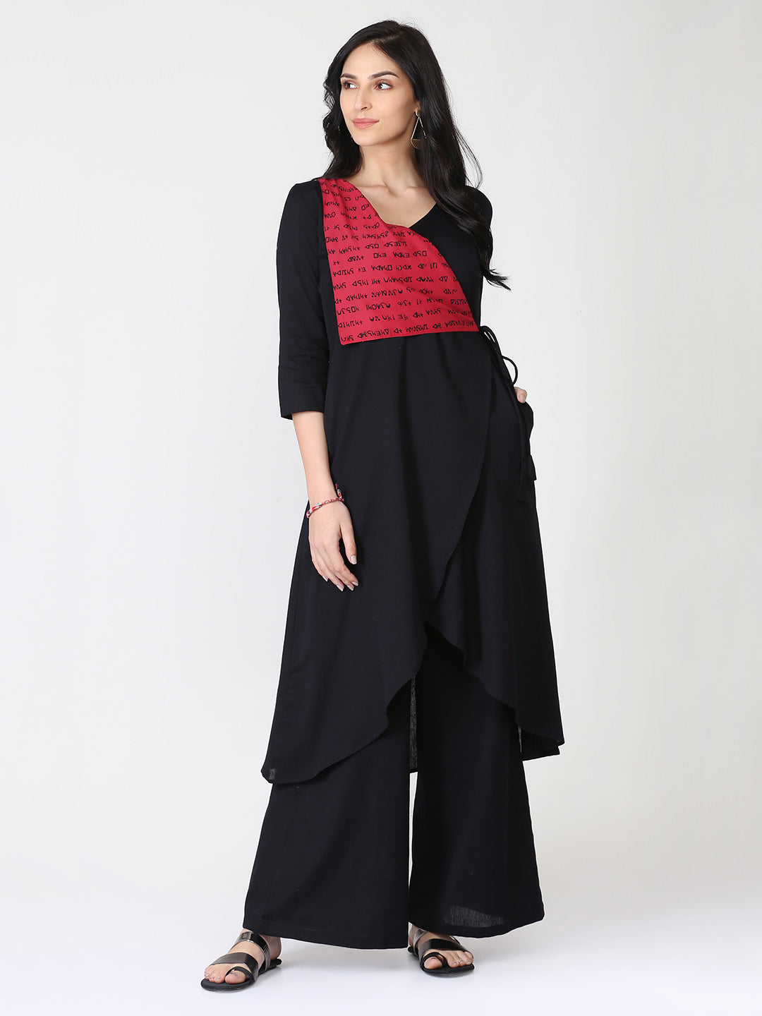 Abhishti The Speech in cotton Linen High LowAngrakha
