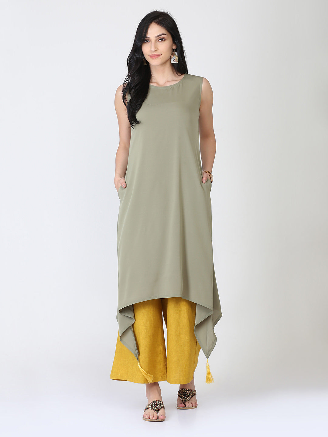 Abhishti Flared Tassled A line Kurta