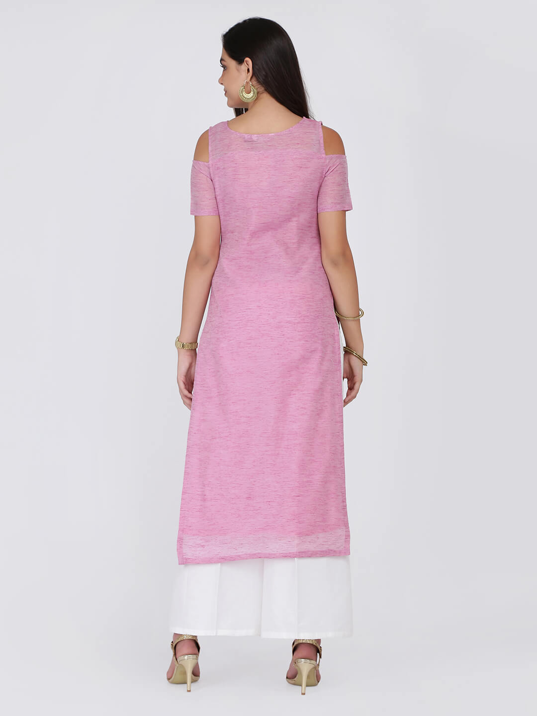 Baswada Long Cold Shoulder Kurta