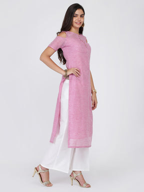Baswada Long Cold Shoulder Kurta