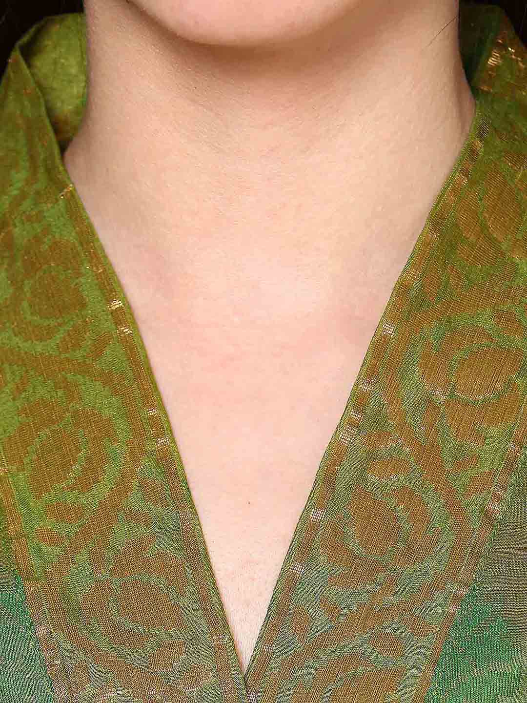 Abhishti Banarasi chandheri kurta with zari detail