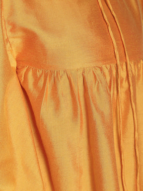 Abhishti Cotton Silk Kaftan Top With Lace Detail