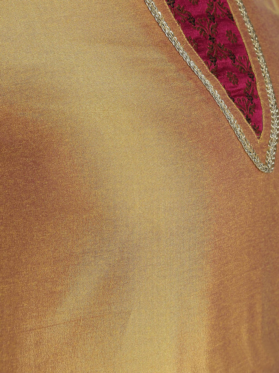 Abhishti Tiered dress with Brocade Inserts and lace detail