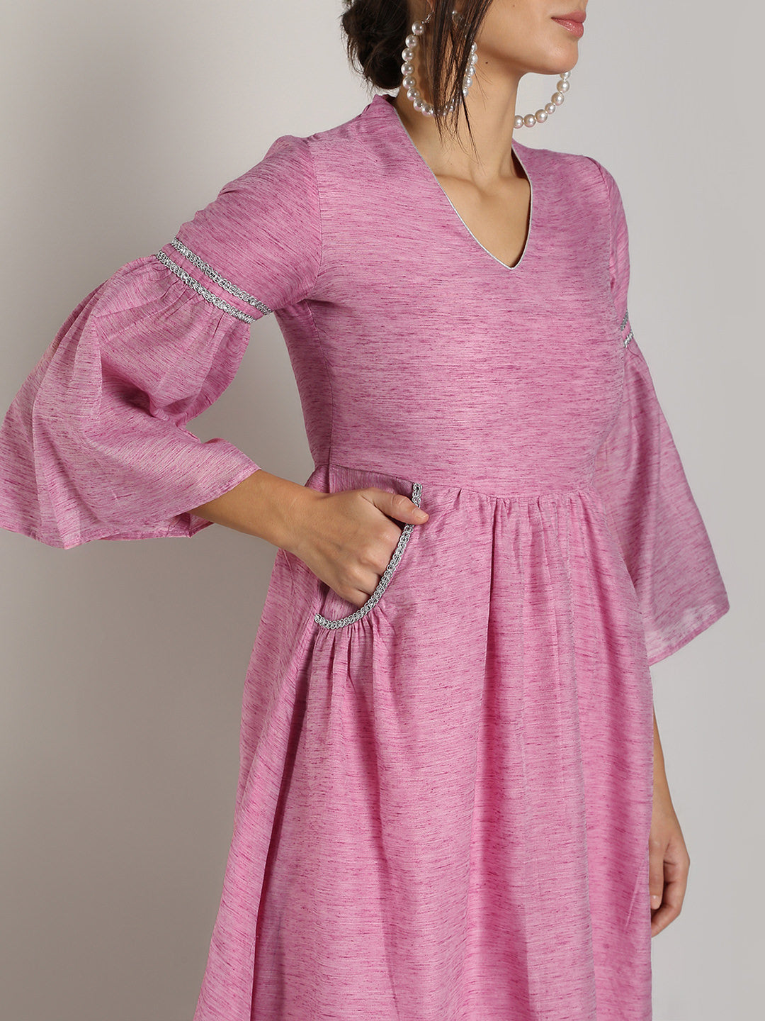Abhishti Cotton Baswada Flared Pastel Kurta